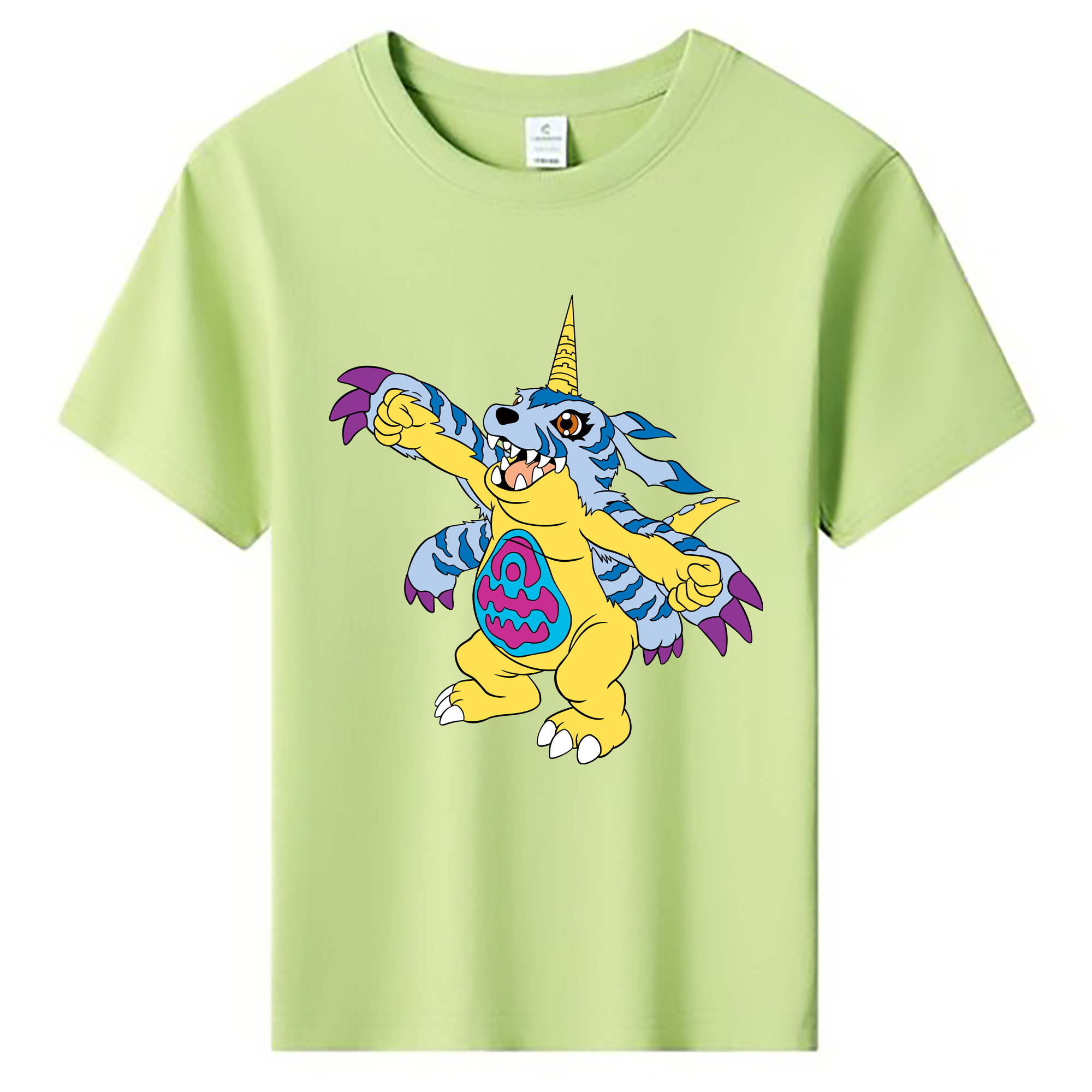 （画像用） Digimon デジタルモンスター/デジモン 綿100％キッズTシャツ（フロントプリント）